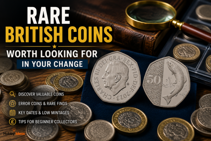 Rare British coins including Kew Gardens 50p Olympic 50p and collectible UK circulating coins