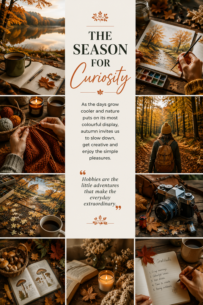 Autumn hobbies 2026 magazine spread featuring creative, relaxing and outdoor seasonal activities